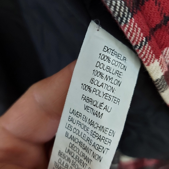 L.L. Bean Burgandy plaid quilted insulated shirt jacket Size XXL - Picture 7 of 9